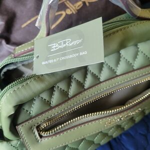 Bella Russo Quilted Olive Crossbody Bag
